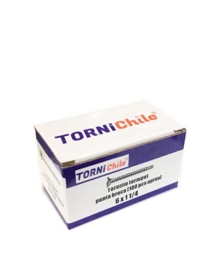 Tornillo Cabeza Trompeta Punta Broca 6x 1 1/4"